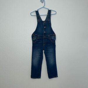 OshKosh B’gosh Toddler girl 3T bib Overalls skinny fit Denim Blue Jeans